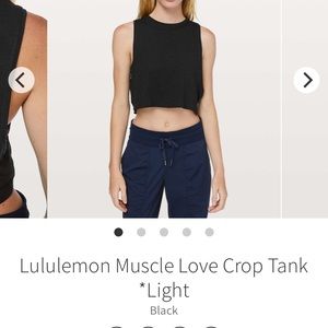 SOLD Lululemon Muscle Love Crop Tank